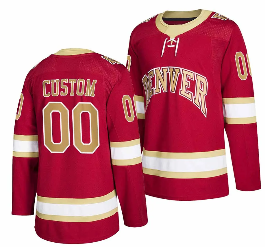 Men Custom Denver Pioneers DU College NHL red Jersey